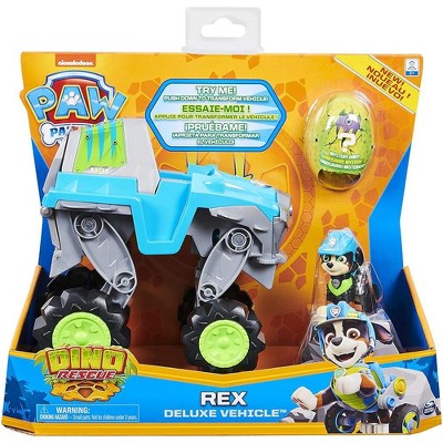 Paw Patrol, Dino Rescue Rex’s Transforming Vehicle with Mystery Dinosaur Figure