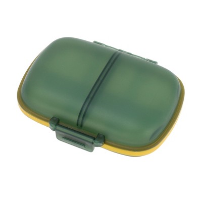 Unique Bargains 8 Grids Double Layer Pill Box 1 Pc