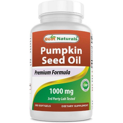 Best Naturals Pumpkin Seed Oil 1000 mg 180 Softgels