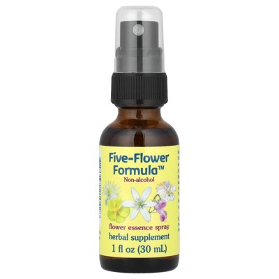 Flower Essence Services Five-Flower Formula™, Flower Essence Spray, Non-Alcoholic, 1 fl oz (30 ml)
