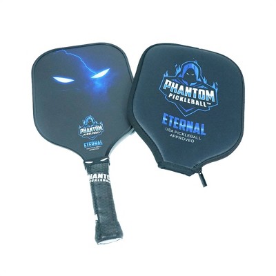 Phantom Pickleball 16'' Eternal 14mm T700 Carbon Fiber Traditional Pickleball Paddle with Cover - Blue
