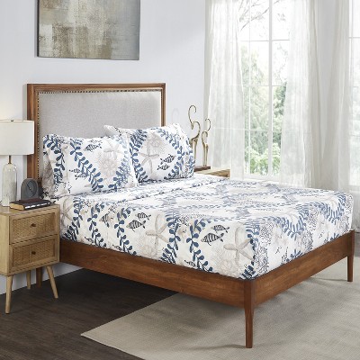 Caspian Collection 100% Microfiber Bedsheet Set in Blue - Better Trends