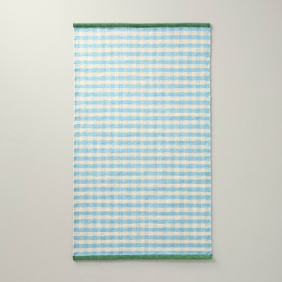 30"x50" Rug Soft Blue Gingham Indoor/Outdoor - Hearth & Hand™ with Magnolia