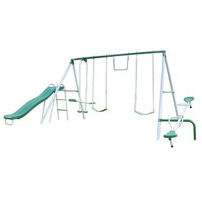 Sportspower Live Oak Metal with 6' Heavy Duty Double Wall Slide Swing Set
