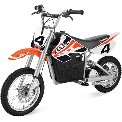 Razor MX650 Dirt Rocket Adult and Teen Ride On High-Torque Electric Motocross Motorcycle Dirt Bike, Speeds up to 17 MPH for Ages 16 and Up, Orange