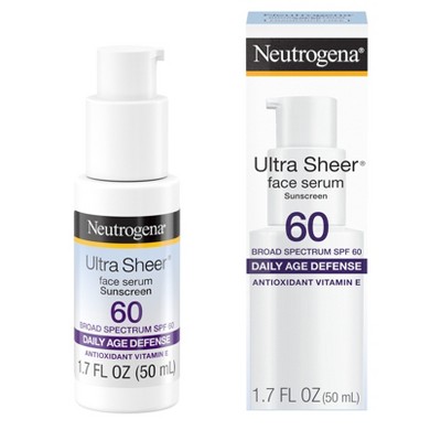 Neutrogena Ultra Sheer Moisturizing Face Sunscreen Serum - SPF 60+ - 1.7 fl oz