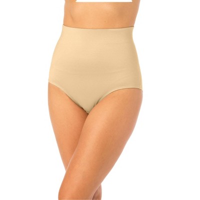 Secret Solutions Women's Plus Size Power Shaper Firm Control High Waist Shaping Brief