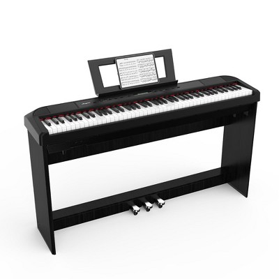 Garvee Digital Piano, Full Size 88 Key Weighted Hammer Keyboard Piano, Portable Electric Keyboard Piano for Beginner/Adults with Sustain Pedal