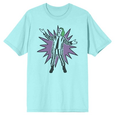 Beetlejuice Betelgeuse Purple Star Men's Celadon T-shirt