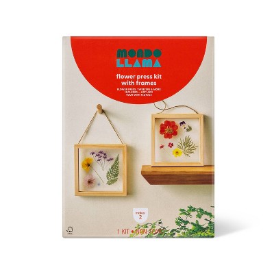 Floral Press with Frame Wood Craft Kit - Mondo Llama™: Flower Drying & Pressing Kit, Nature Art, Non-Toxic, Adult Craft