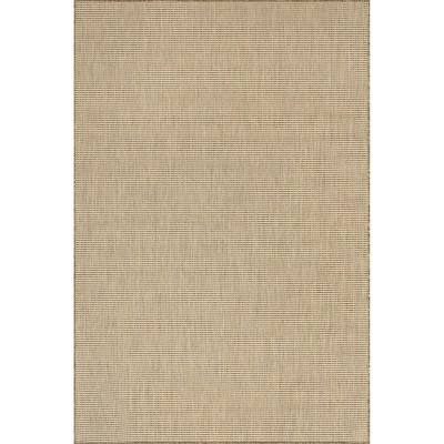 Nuloom Rosy Solid 2x3 Indoor/Outdoor Accent Rug for Living Room Patio Deck Front Porch Entryway Kitchen, Brown/Ivory