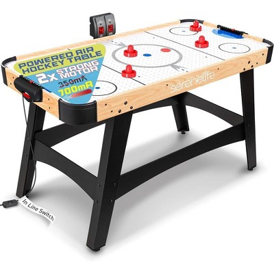 SereneLife Air Hockey Game Table w/ Strong 12V Motor, LED Scoreboard