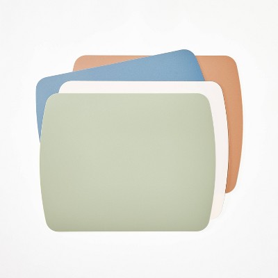 4pc 14"x11" Nonslip Cutting Mat Set - Figmint™: Multicolor Silicone Cutting Board Set, Hand Wash