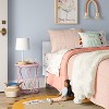 Rattan Kids' Bedside Table Coral - Pillowfort™: Pink Rattan Nightstand, No Assembly, Ethical Handcraft Certified - 2 of 4