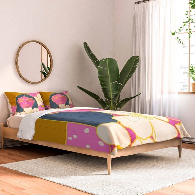 Deny Designs Maritza Lisa a Girl and Her Flowers Comforter and Sham Set