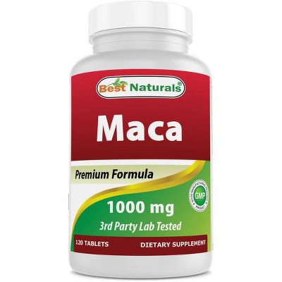 Best Naturals Gelatinized Maca 1000mg 120 Tablets