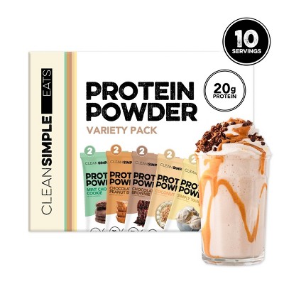 Clean Simple Eats Protein Powder Sticks - Variety Pack - 11.9oz/10ct