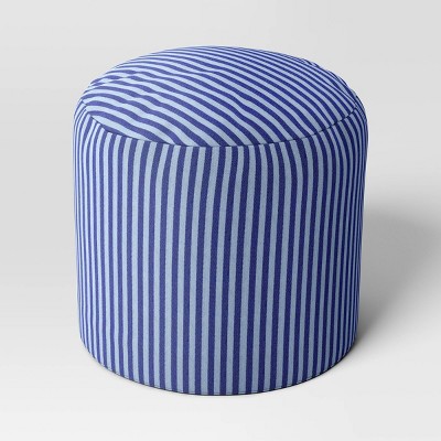Dorm Pouf Striped Blue - Room Essentials™