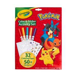 Crayola Pokemon Color & Sticker Activity Set: Creative Coloring Book for Kids with Markers & Stickers, 32 Pages - 1 of 4