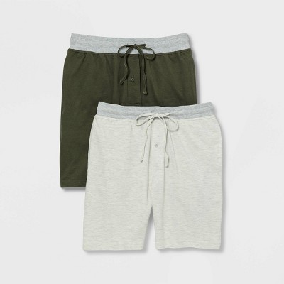 Hanes Premium Men's 9" French Terry Pajama Shorts 2pk