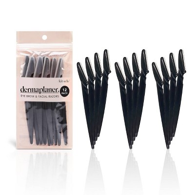 Kitsch Mass Dermaplaning Set Facial Rollers - Black - 12pc