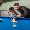 Costway 47" Folding Billiard Table Pool Game Table Indoor Kids w/ Cues Brush Chalk Green/Blue - 4 of 4