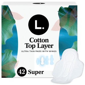 L . Ultra Thin Super Menstrual Pads - 42ct - 1 of 4