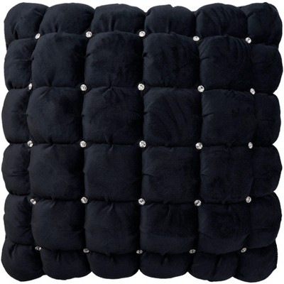 Mina Victory Sofia Quilted Swarovski Indoor Throw Pillow