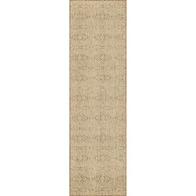 Nuloom Chandler Trellis 2x8 Indoor/Outdoor Runner Rug for Living Room Patio Deck Front Porch Entryway Hallway Kitchen, Brown/Ivory