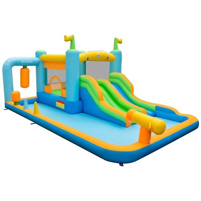 Costway Inflatable Water Slide Giant Kids Bounce House Park Splash Pool without Blower