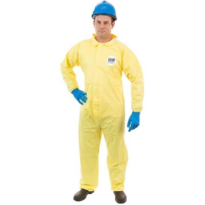 Adult  Multipurpose Long Sleeve Coveralls - Size 2XL - Yellow - Pack of 12