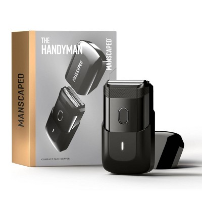 MANSCAPED The Handyman Compact Face Shaver, Portable SkinSafe Men's Travel Facial Hair Electric Razor