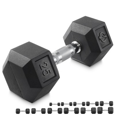 Philosophy Gym Rubber Coated Hex Dumbbell Hand Weights