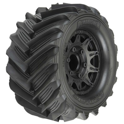 Pro-Line Racing PRO1019610 1/10 Demolisher Front/Rear 2.8" MT Tires Mounted 12mm Blk Raid (2)