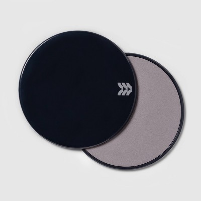 Sliding Core Discs Black/Gray - All In Motion™: Total Body Exercise Trainers, PVC Material