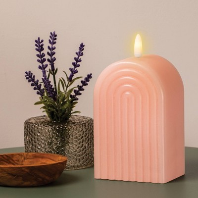 Teen 6.3" Flameless Arch Candle Pink - West & Arrow