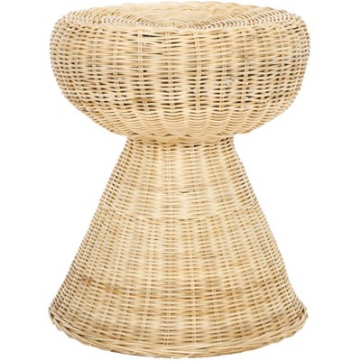 Tritan Rattan Accent Table/Stool - STL6502A - Natural - Safavieh