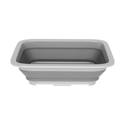 Leisure Sports Collapsible Multiuse Portable Wash Bin - 10L, Gray