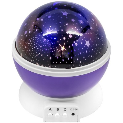 Sorbus 360-Degree Rotating Star Moon Projection Lamp with LED Timer - for Room Decor