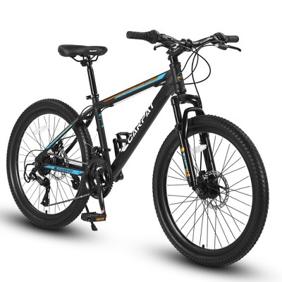 RISOKEYS 26 Inch Suspension Mountain Bike,21 Speeds with Mechanical Disc Brakes, High-Carbon Steel Frame,for Trail Commuter City,