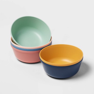 15oz 6pk Plastic Kids' Bowls - Pillowfort™: Toddler Snack Bowls, Dishwasher & Microwave Safe