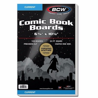 BCW Comic Book Boards Current 6 3/4x 10 1/2 (100 per pack)