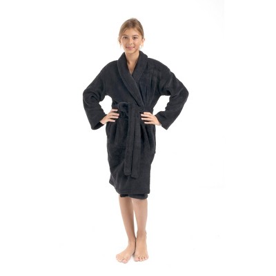 BC BARE COTTON Girls Shawl Robe Microfiber Plush Fleece Bathrobe