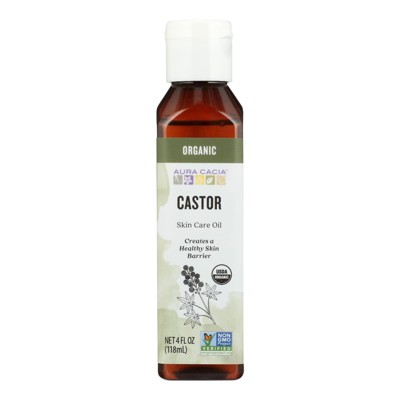 Aura Cacia Organic Castor Skin Care Oil - 4 oz