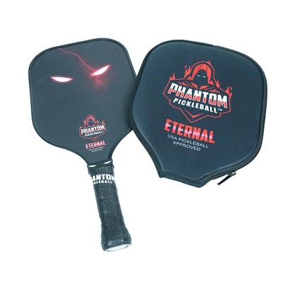 Phantom Pickleball 16'' Eternal 14mm T700 Carbon Fiber Traditional Pickleball Paddle with Cover - Red