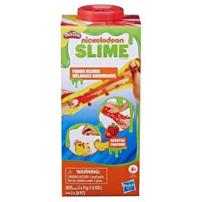 Play-Doh Nickelodeon Slime Foodie Blends Strawberry Banana Multipack - 4pc