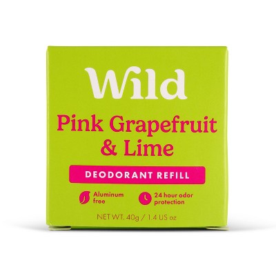 Wild Cosmetics - Pink Grapefruit & Lime - Aluminum Free Deodorant Refill - 1.4oz
