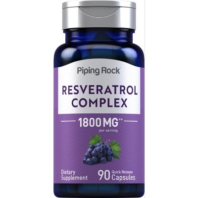 Piping Rock Resveratrol Complex 1800 mg | 90 Capsules