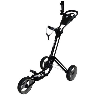 QWIK-FOLD 3 Wheel Push Pull Golf Cart - Foot Brake - ONE Second to Open & Close