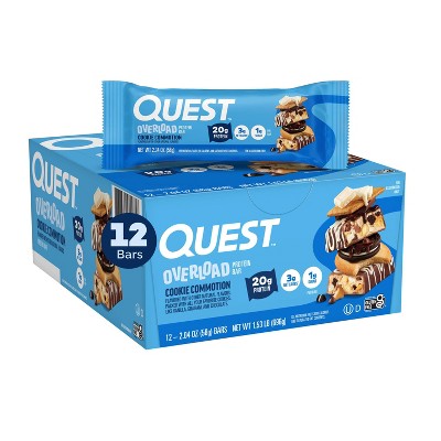 Quest Nutrition Overload Protein Bars - Cookie Commotion - 12ct